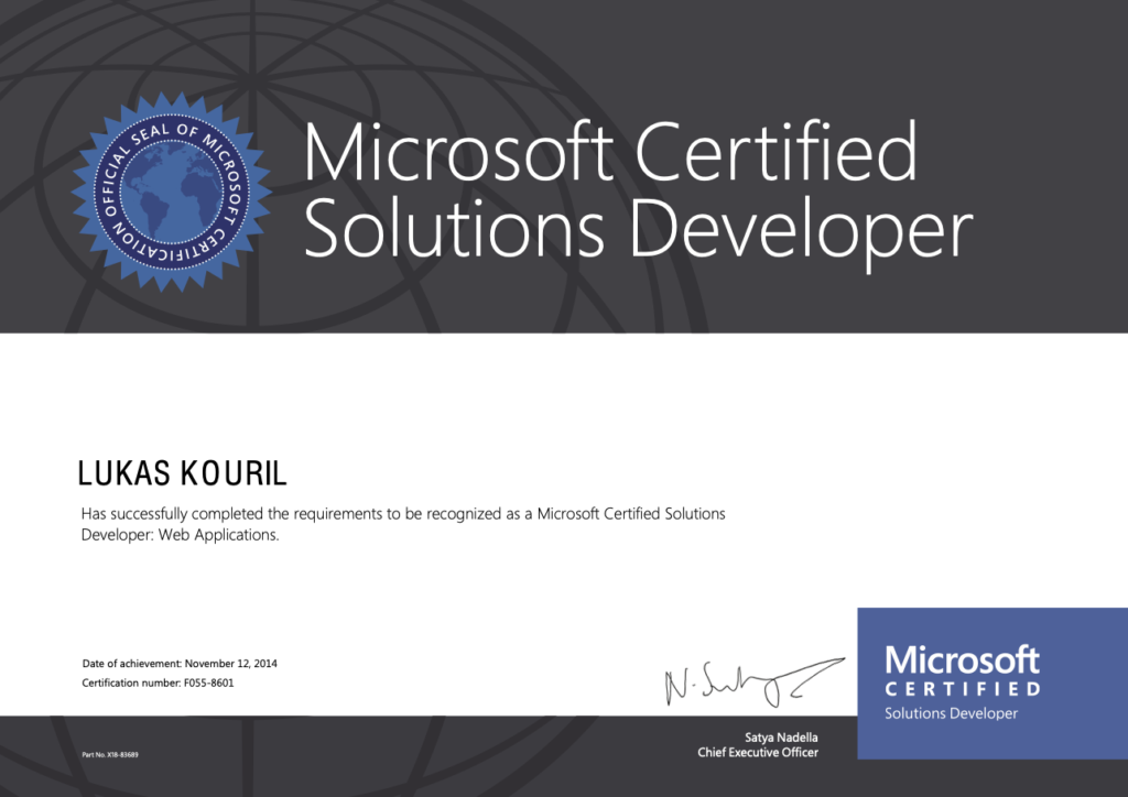 Certificate – Microsoft