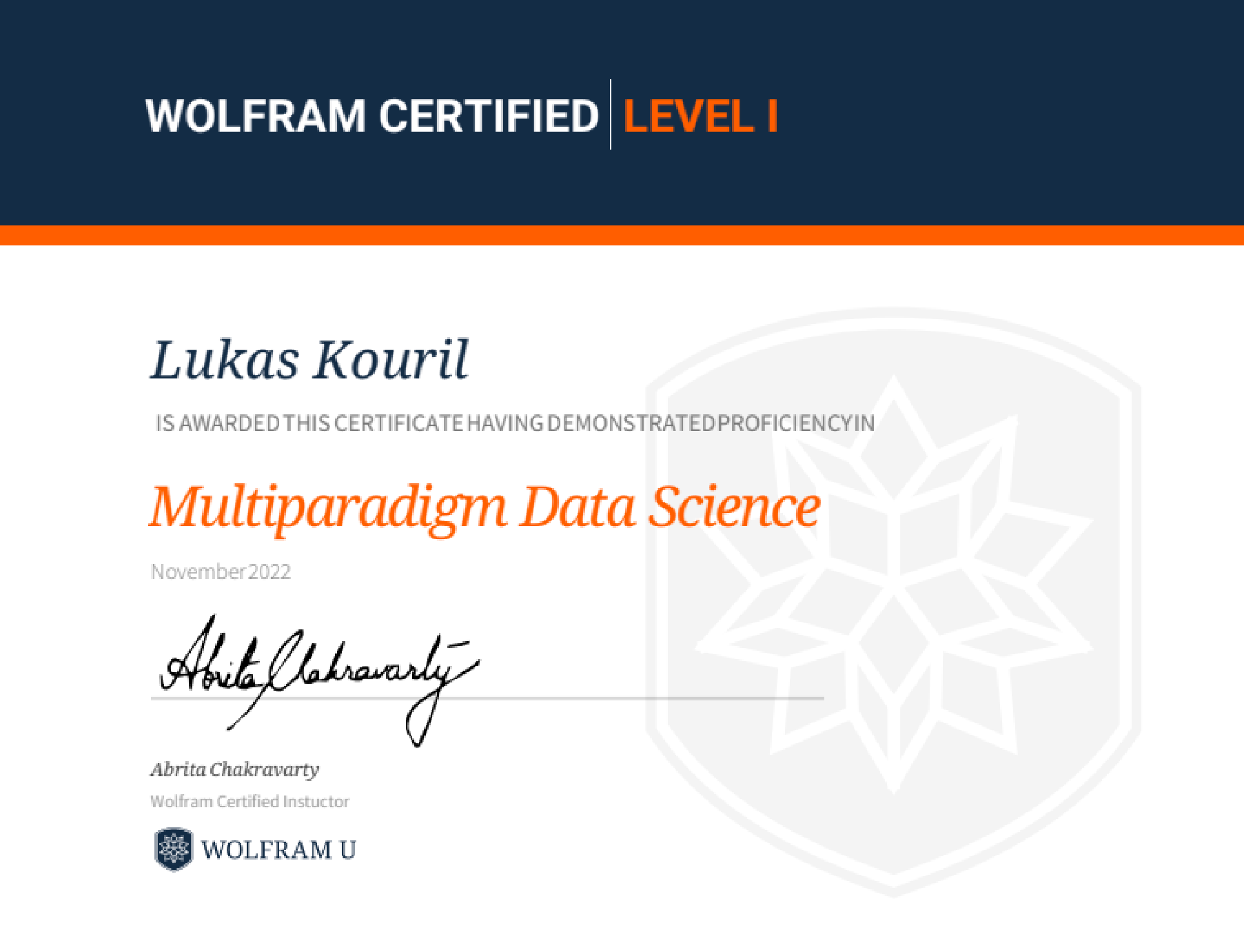 Certificate – Wolfram